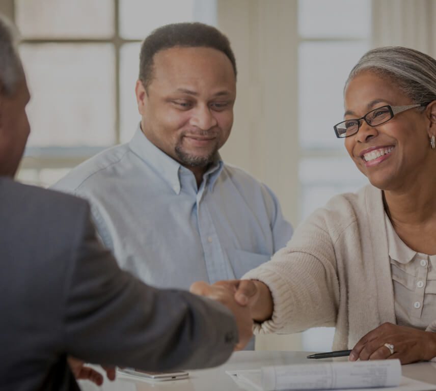 Financial Planning mobile image of shaking hands