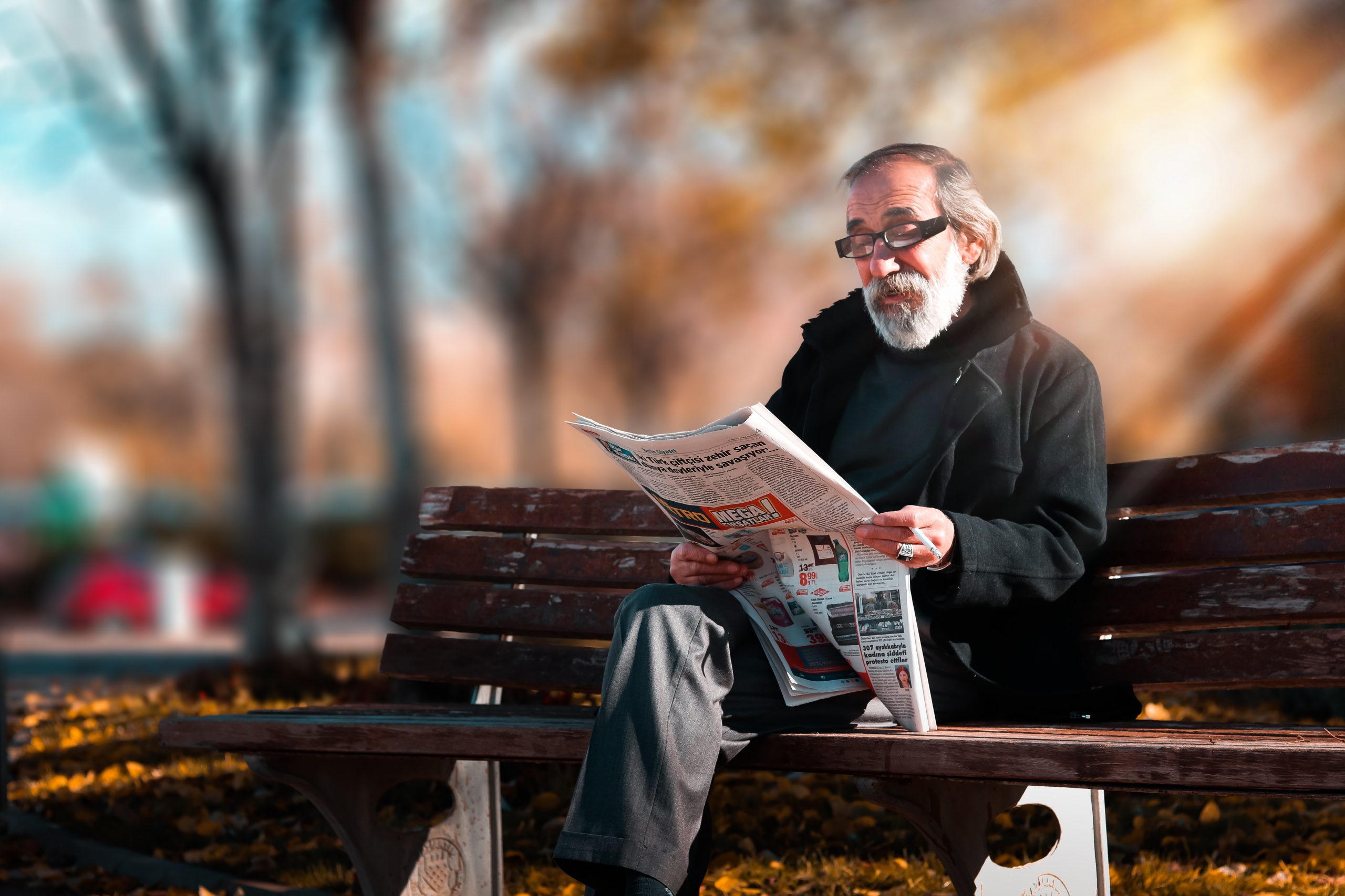 Man sitting on bench