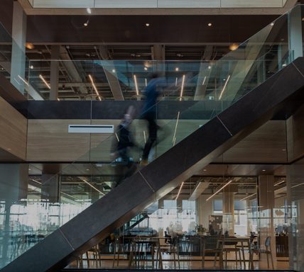 Stairs inside of an office building